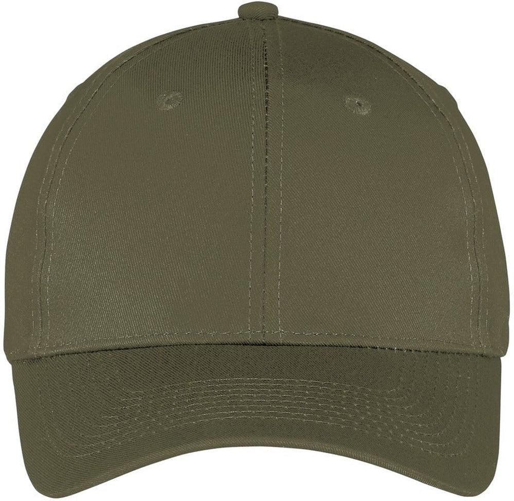 Port & Company Six-Panel Twill Cap-Regular-Port & Company-Olive Drab Green-OSFA-Thread Logic