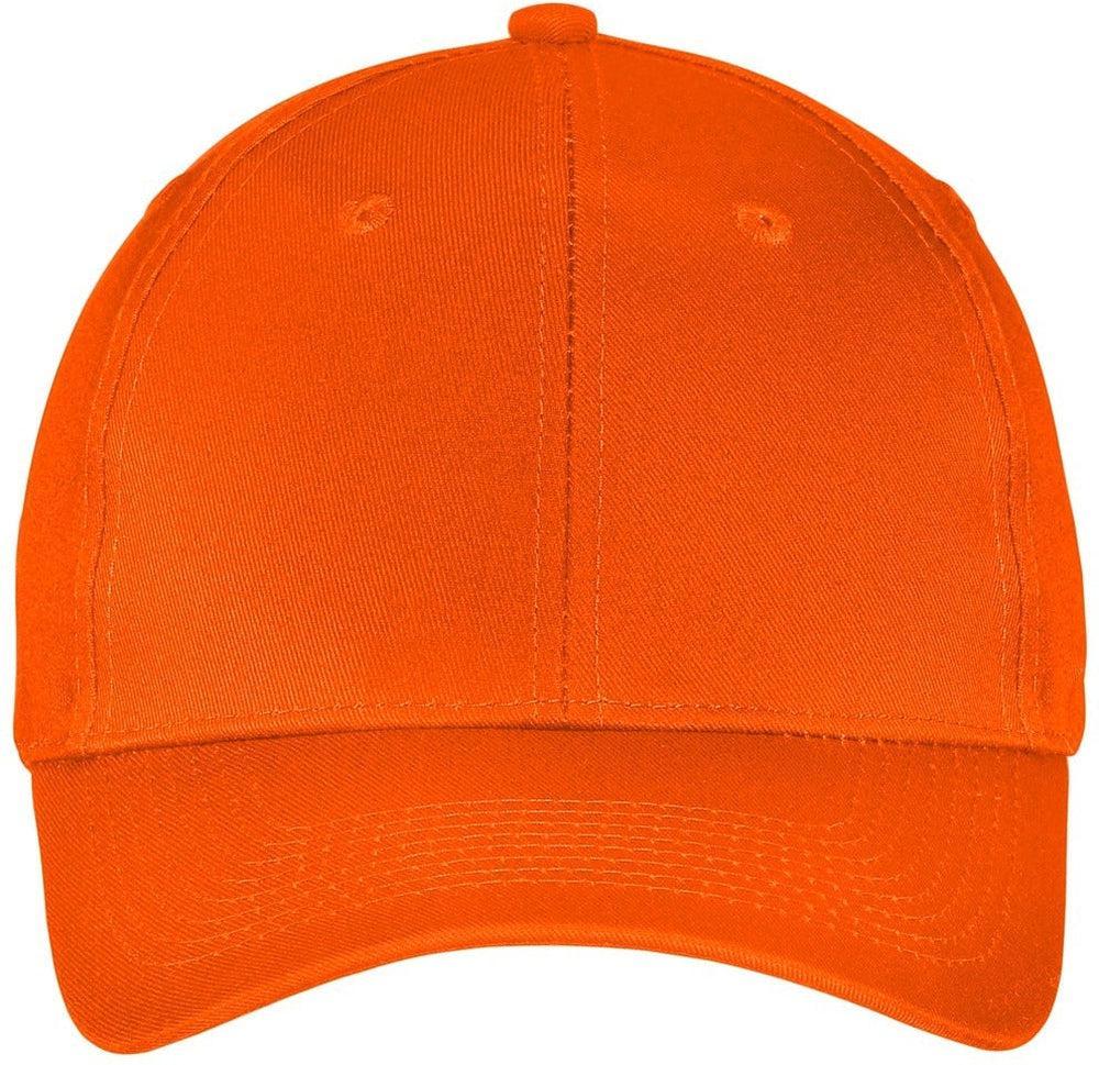 Port & Company Six-Panel Twill Cap-Regular-Port & Company-Orange-OSFA-Thread Logic