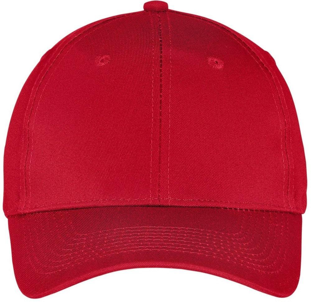 Port & Company Six-Panel Twill Cap-Regular-Port & Company-Red-OSFA-Thread Logic