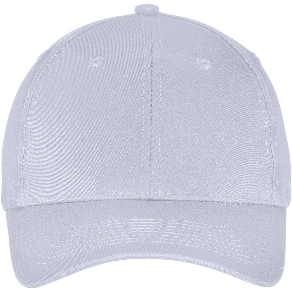 no-logo Port & Company Six-Panel Twill Cap-Headwear-Port & Company-Silver-OSFA-Thread Logic