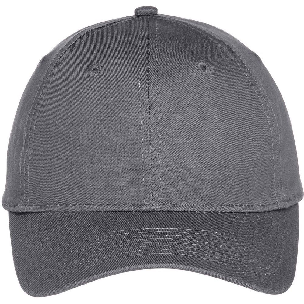 no-logo Port & Company Six-Panel Unstructured Twill Cap-Headwear-Port & Company-Charcoal-OSFA-Thread Logic