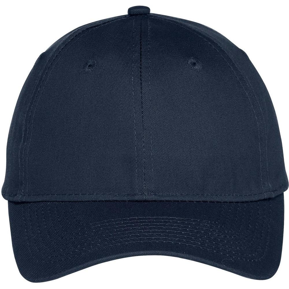 no-logo Port & Company Six-Panel Unstructured Twill Cap-Headwear-Port & Company-Navy-OSFA-Thread Logic