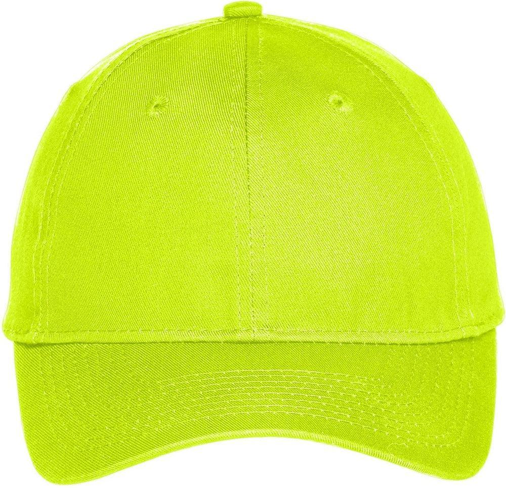 Port & Company Six-Panel Unstructured Twill Cap-Regular-Port & Company-Neon Yellow-OSFA-Thread Logic
