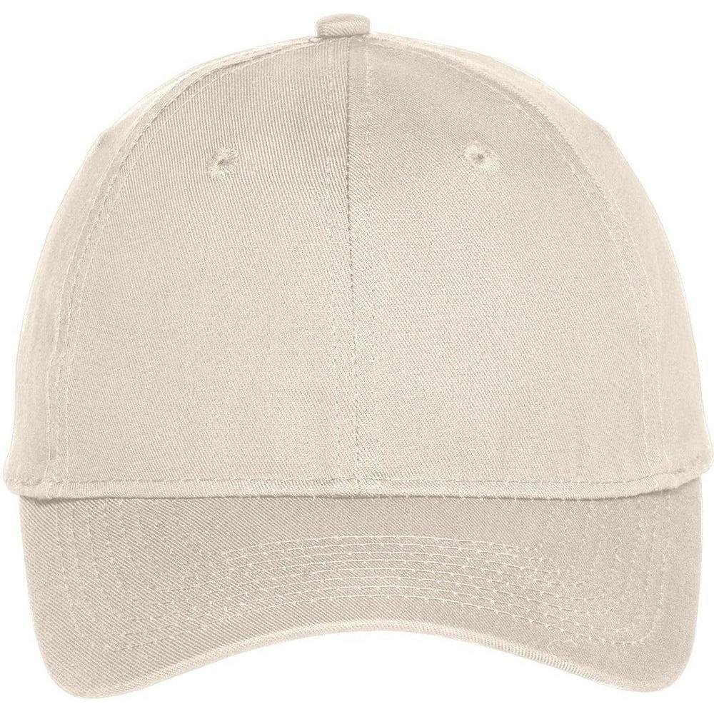 no-logo Port & Company Six-Panel Unstructured Twill Cap-Headwear-Port & Company-Oyster-OSFA-Thread Logic