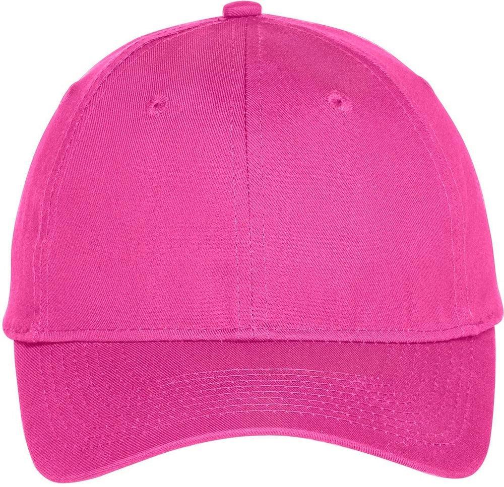 Port & Company Six-Panel Unstructured Twill Cap-Regular-Port & Company-Sangria-OSFA-Thread Logic