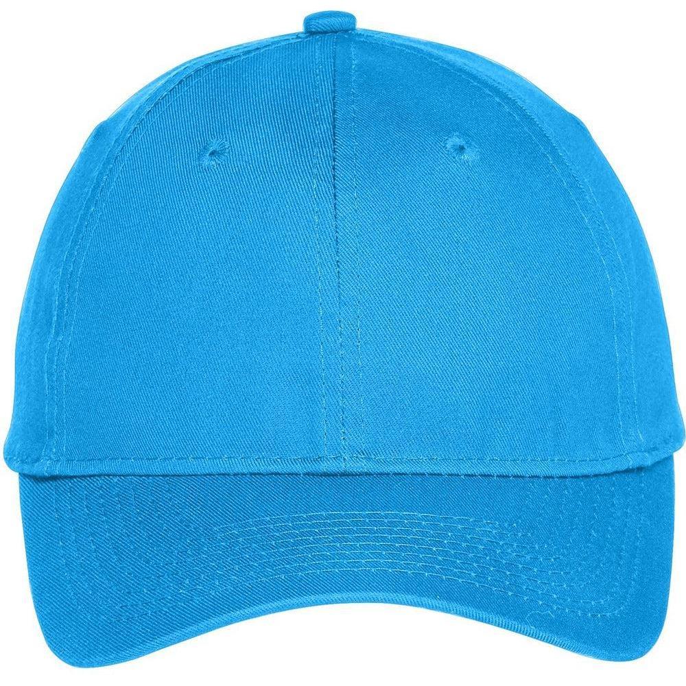 no-logo Port & Company Six-Panel Unstructured Twill Cap-Headwear-Port & Company-Sapphire-OSFA-Thread Logic