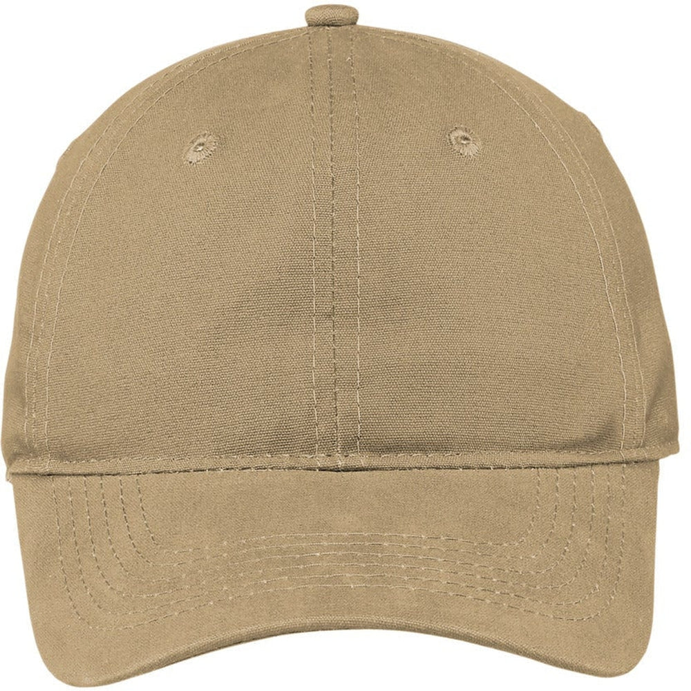 Port & Company Soft Brushed Canvas Cap-Regular-Port & Company-Khaki-OSFA-Thread Logic
