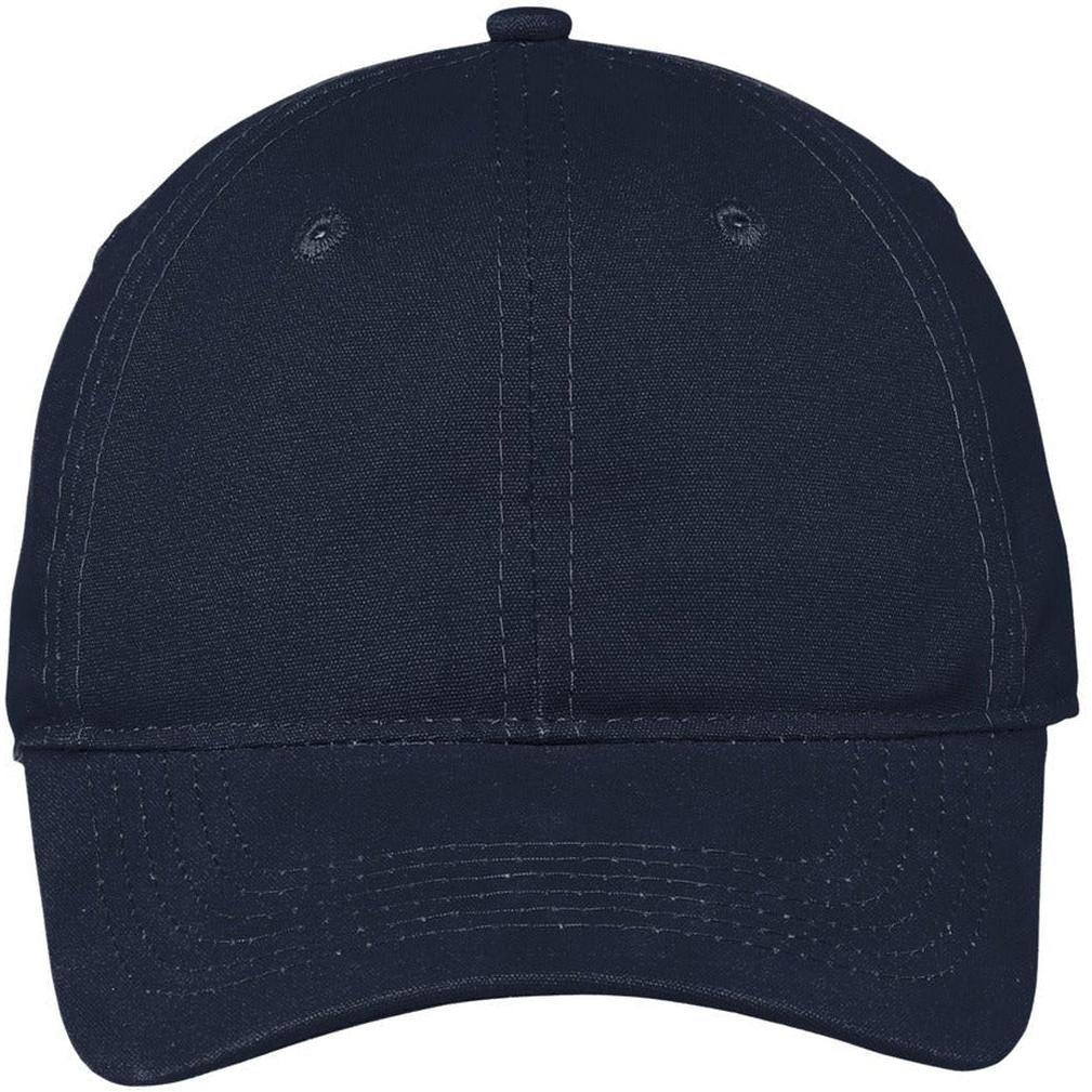 no-logo Port & Company Soft Brushed Canvas Cap-Regular-Port & Company-Navy-OSFA-Thread Logic