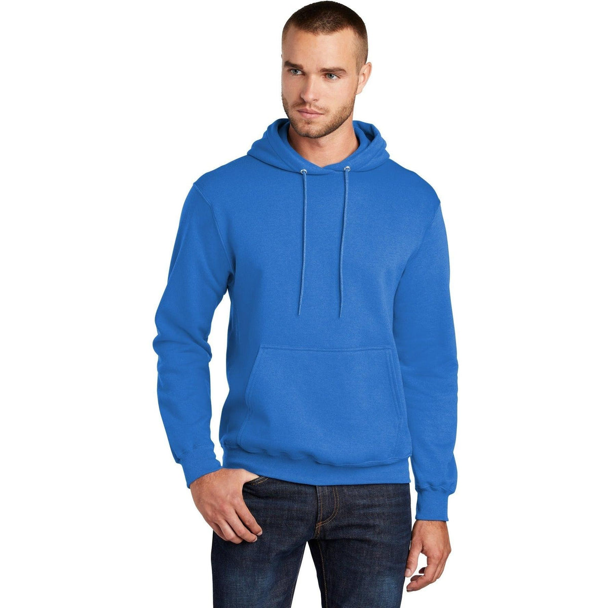 no-logo Port & Company Tall Core Fleece Pullover Hooded Sweatshirt-Regular-Port & Company-Thread Logic