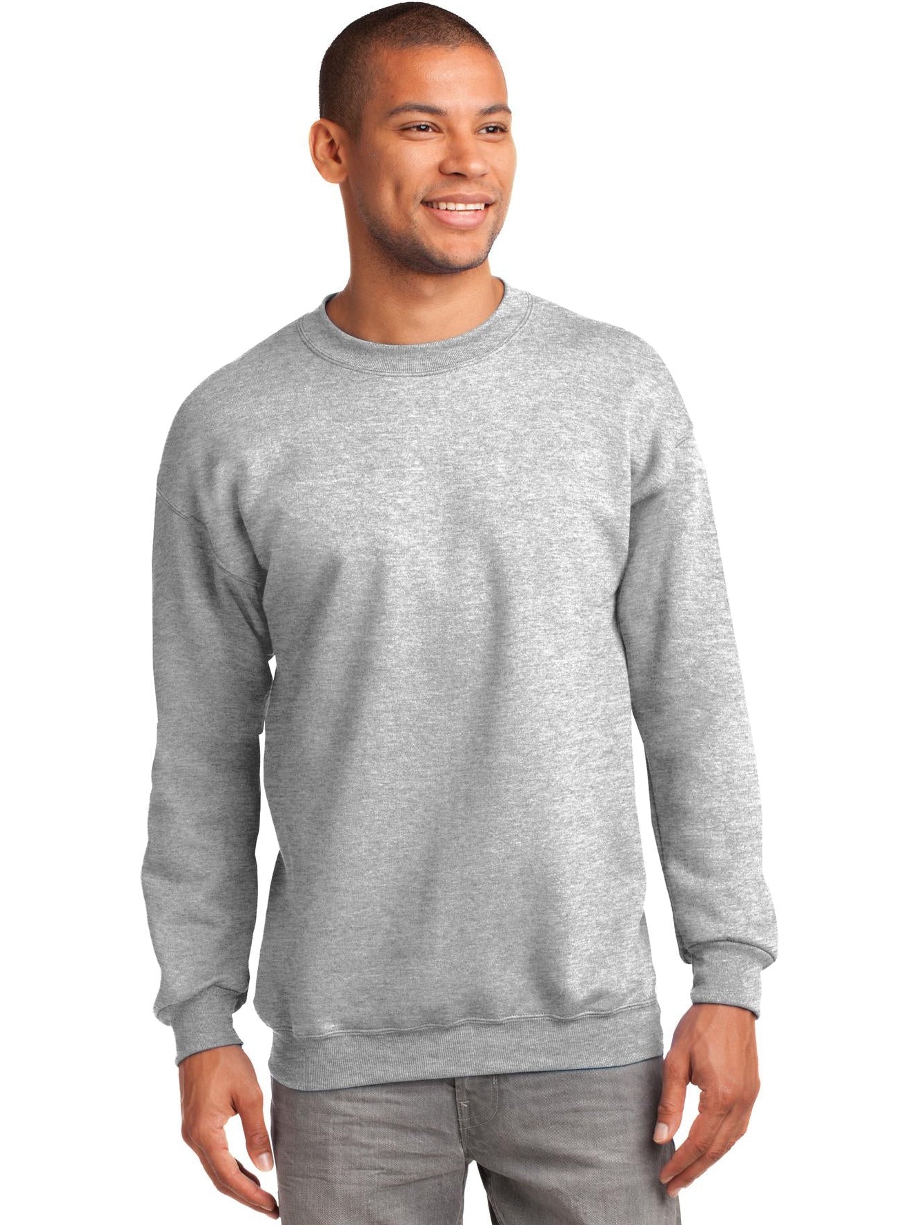 no-logo Port & Company Tall Essential Fleece Crewneck Sweatshirt-Regular-Port & Company-Thread Logic