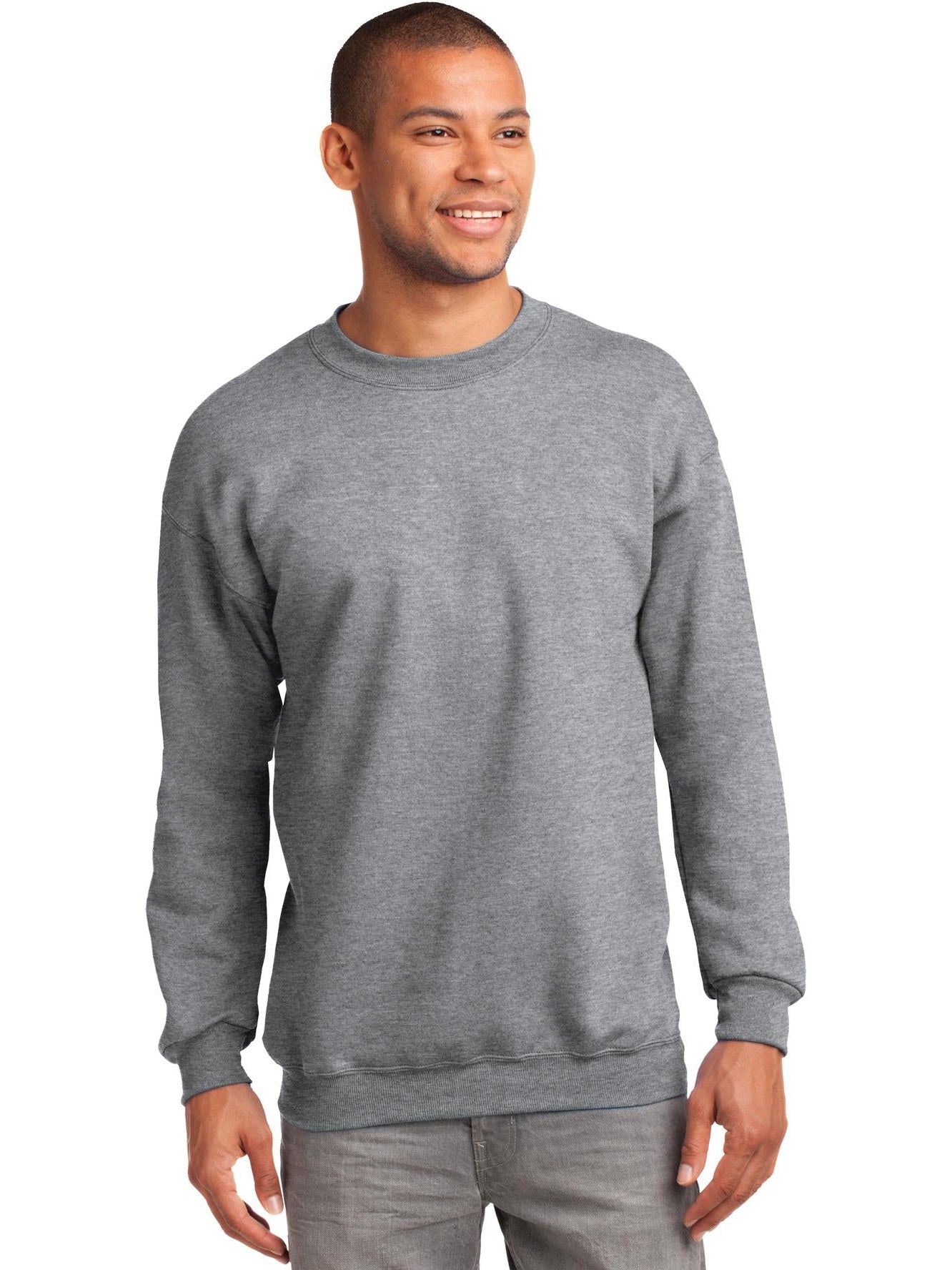 no-logo Port & Company Tall Essential Fleece Crewneck Sweatshirt-Regular-Port & Company-Thread Logic