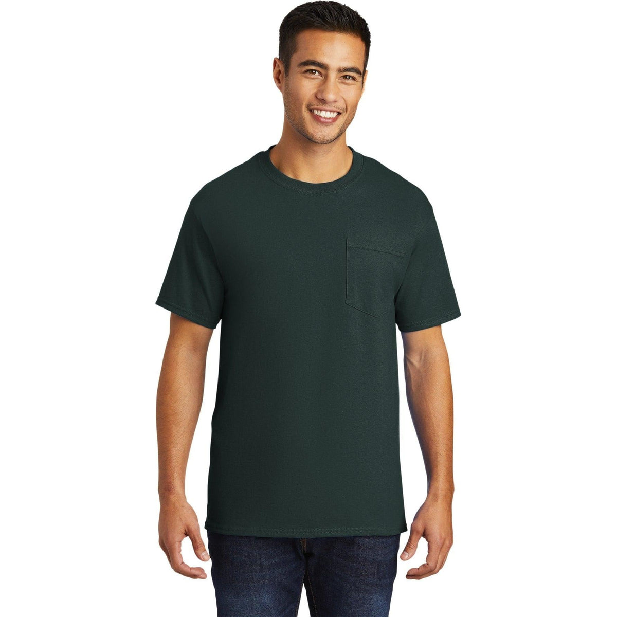 no-logo Port & Company Tall Essential Pocket Tee-Regular-Port & Company-Thread Logic
