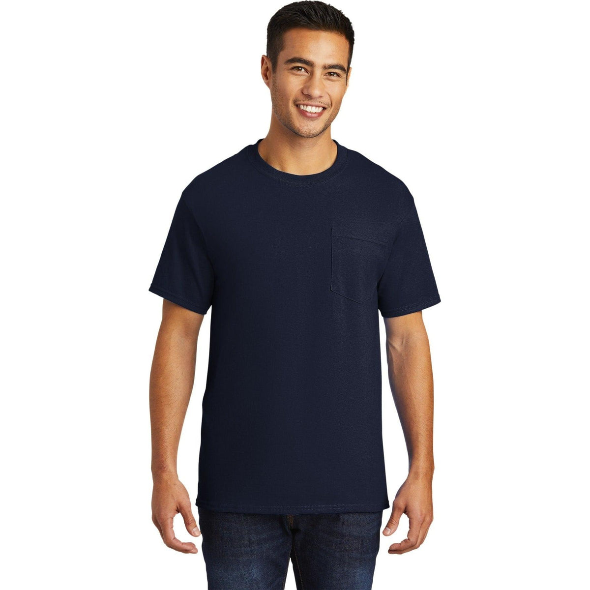 no-logo Port & Company Tall Essential Pocket Tee-Regular-Port & Company-Thread Logic