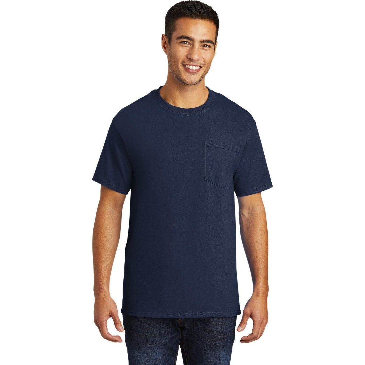 no-logo Port & Company Tall Essential Pocket Tee-Regular-Port & Company-Thread Logic