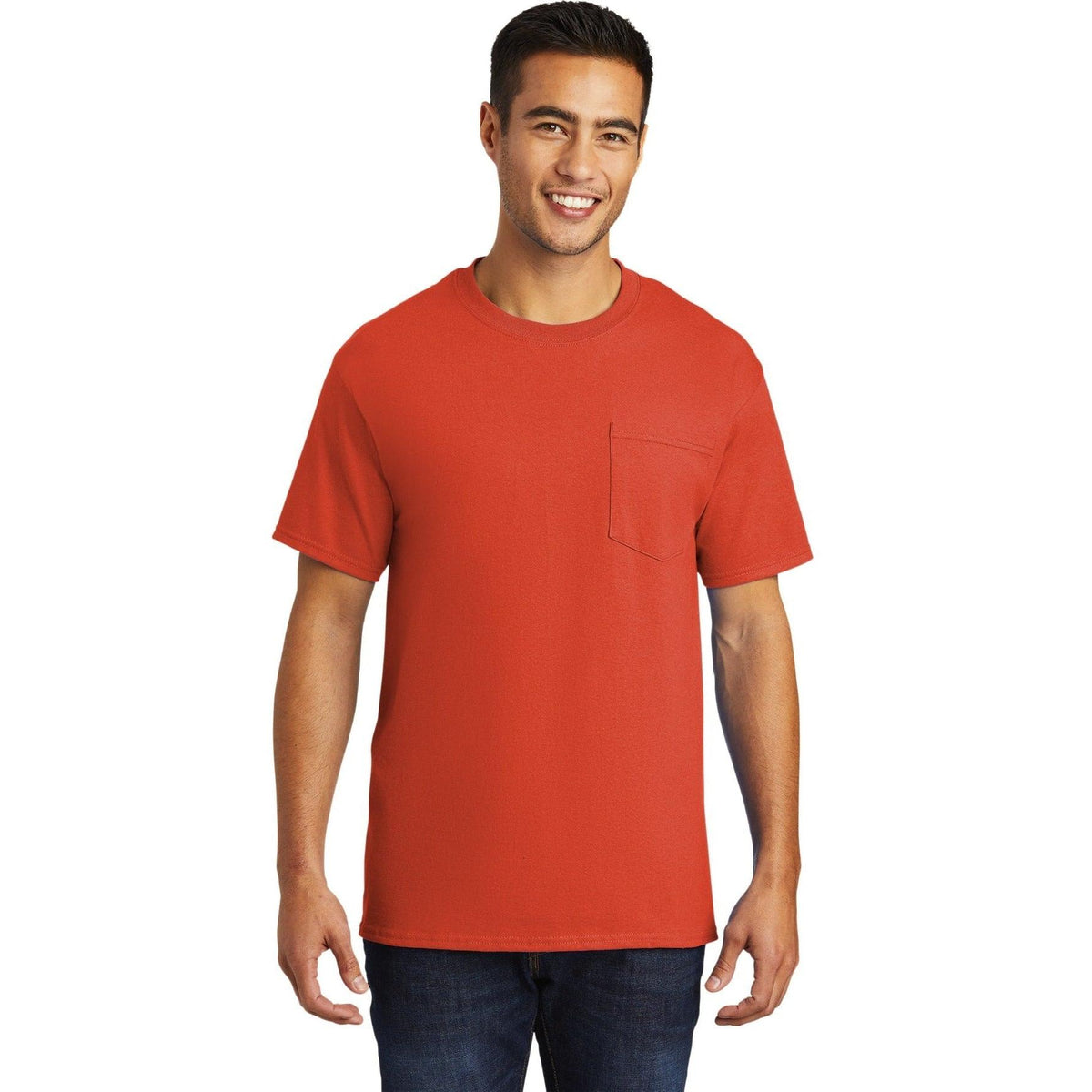 no-logo Port & Company Tall Essential Pocket Tee-Regular-Port & Company-Thread Logic