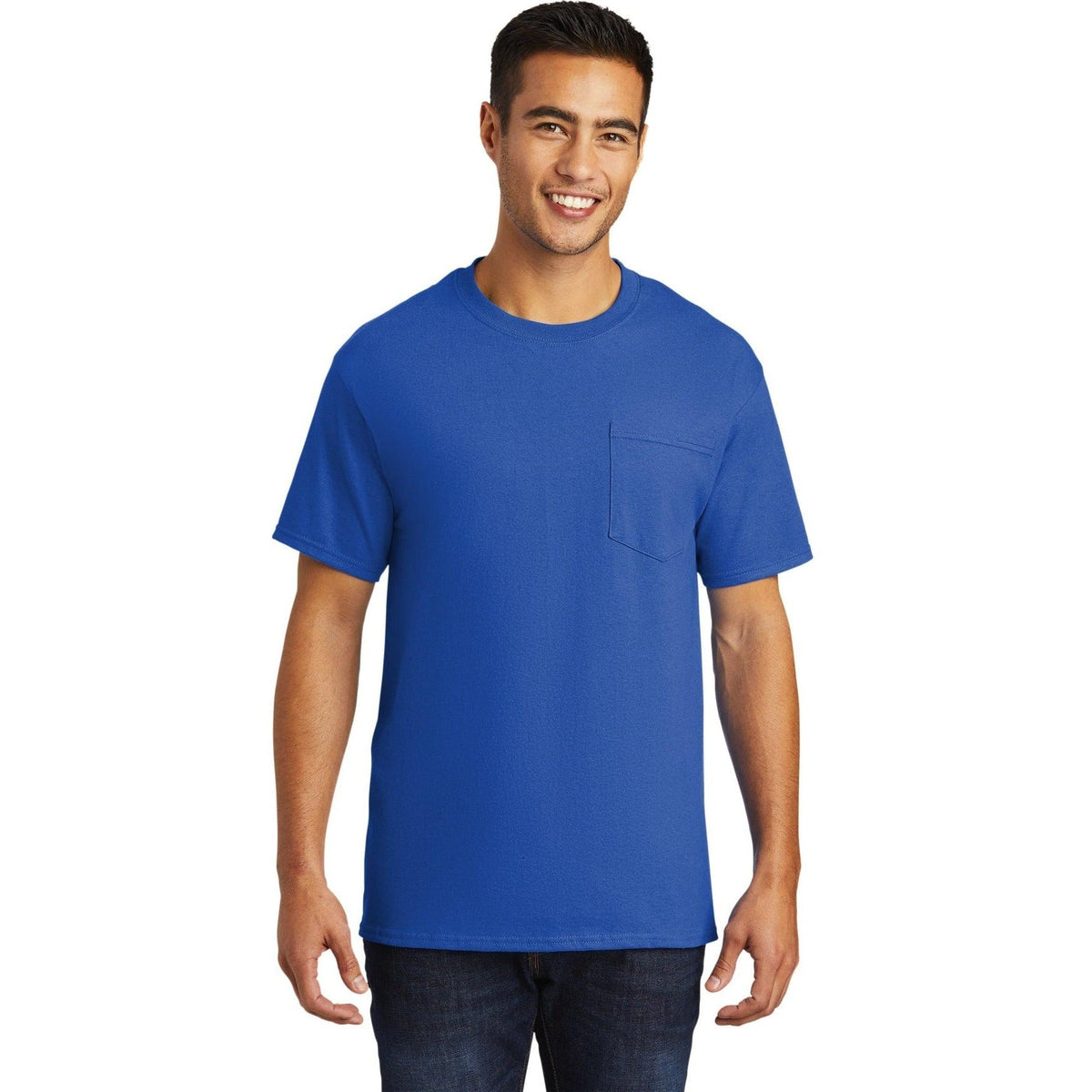 no-logo Port & Company Tall Essential Pocket Tee-Regular-Port & Company-Thread Logic