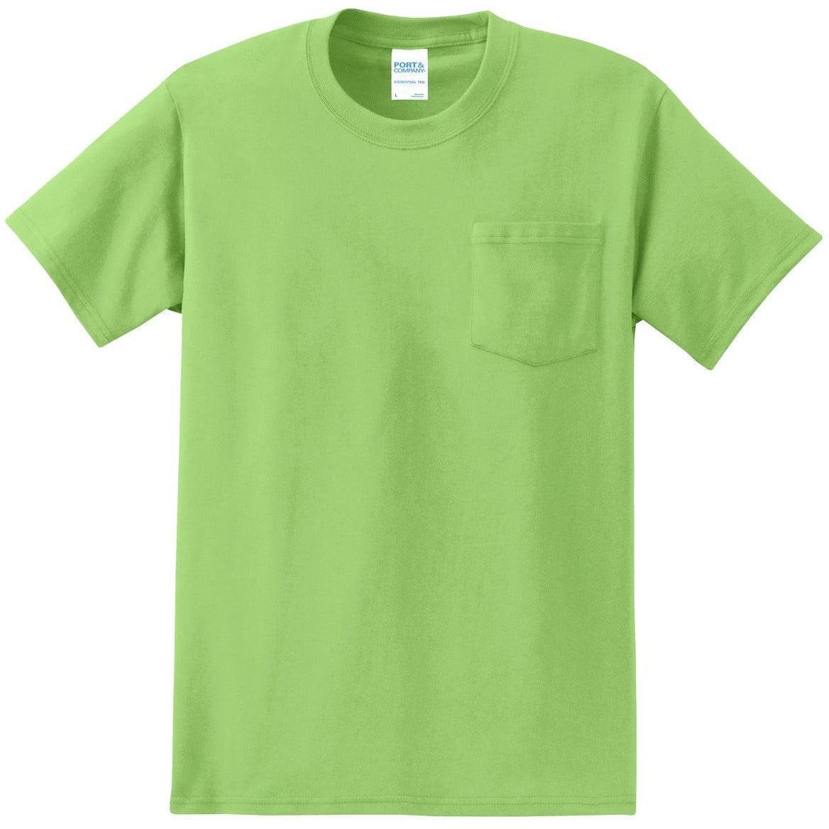 no-logo Port & Company Tall Essential Pocket Tee
