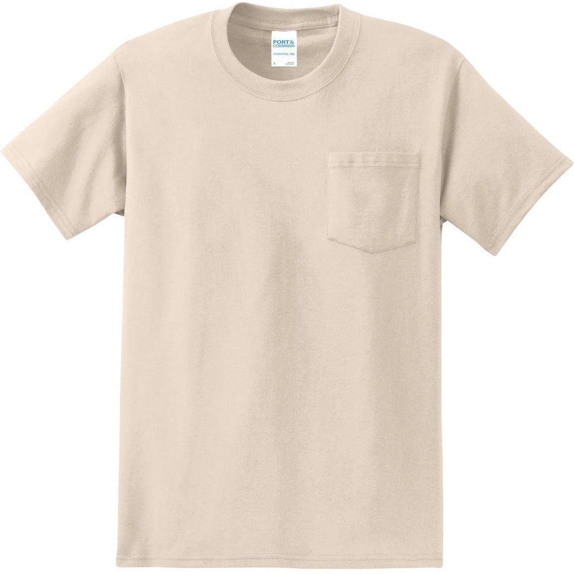 no-logo Port & Company Tall Essential Pocket Tee