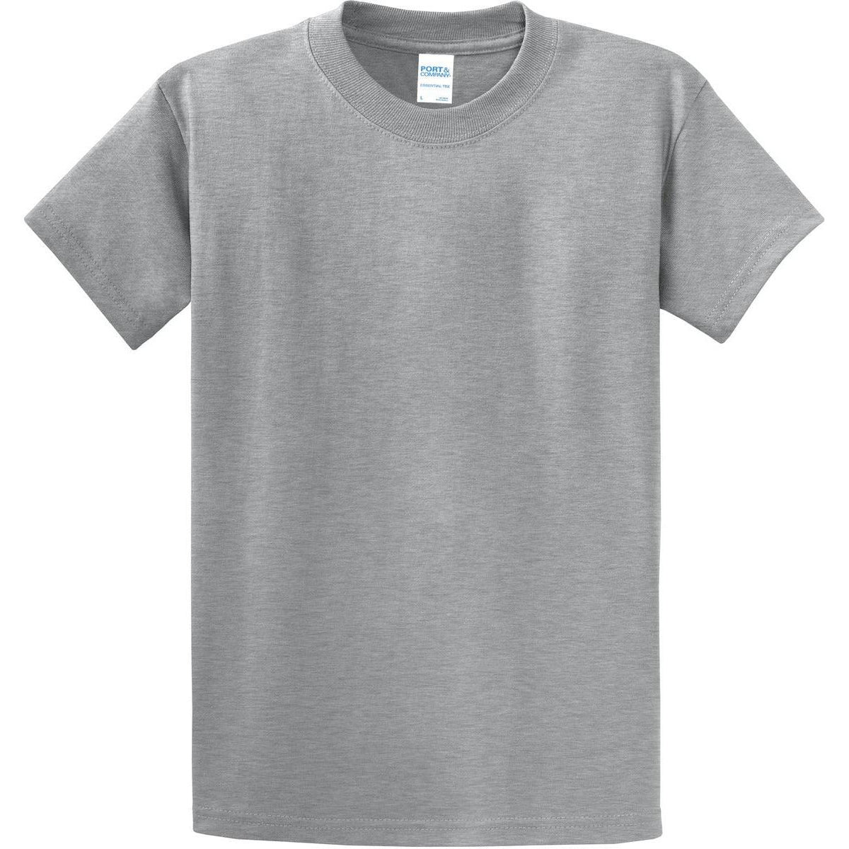 no-logo Port & Company Tall Essential T-Shirt-Polos-Port & Company-Athletic Heather-LT-Thread Logic