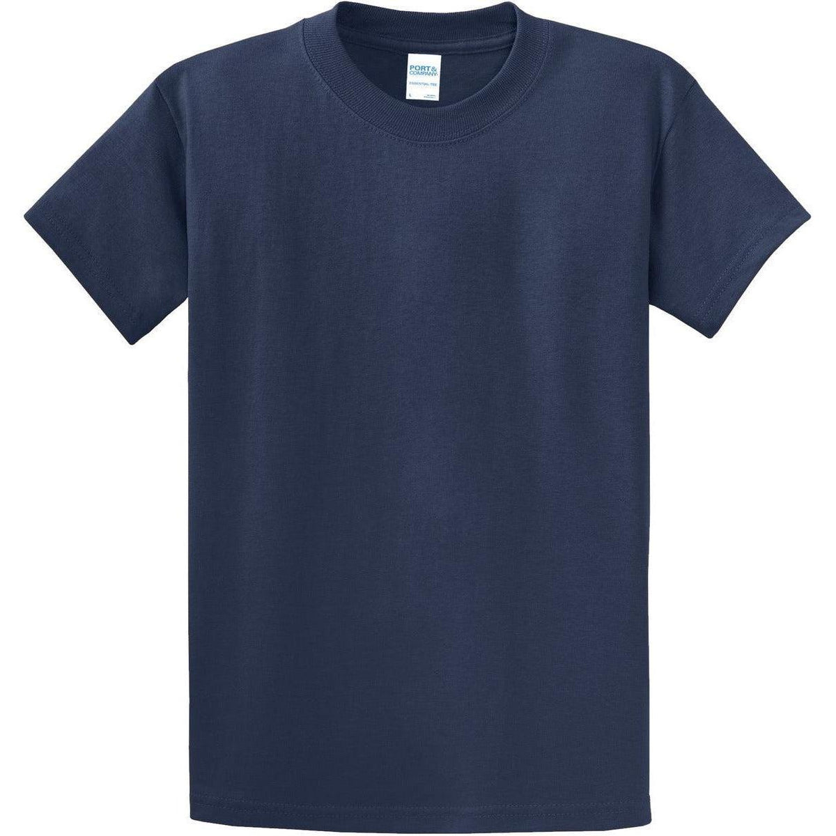 no-logo Port & Company Tall Essential T-Shirt-Polos-Port & Company-Navy-LT-Thread Logic