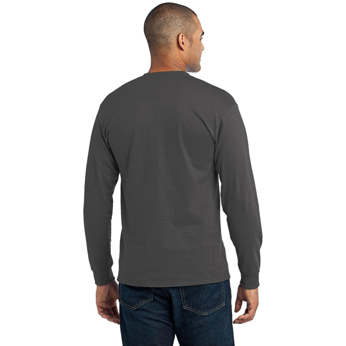 no-logo Port & Company Tall Long Sleeve Core Blend Tee-Regular-Port & Company-Thread Logic