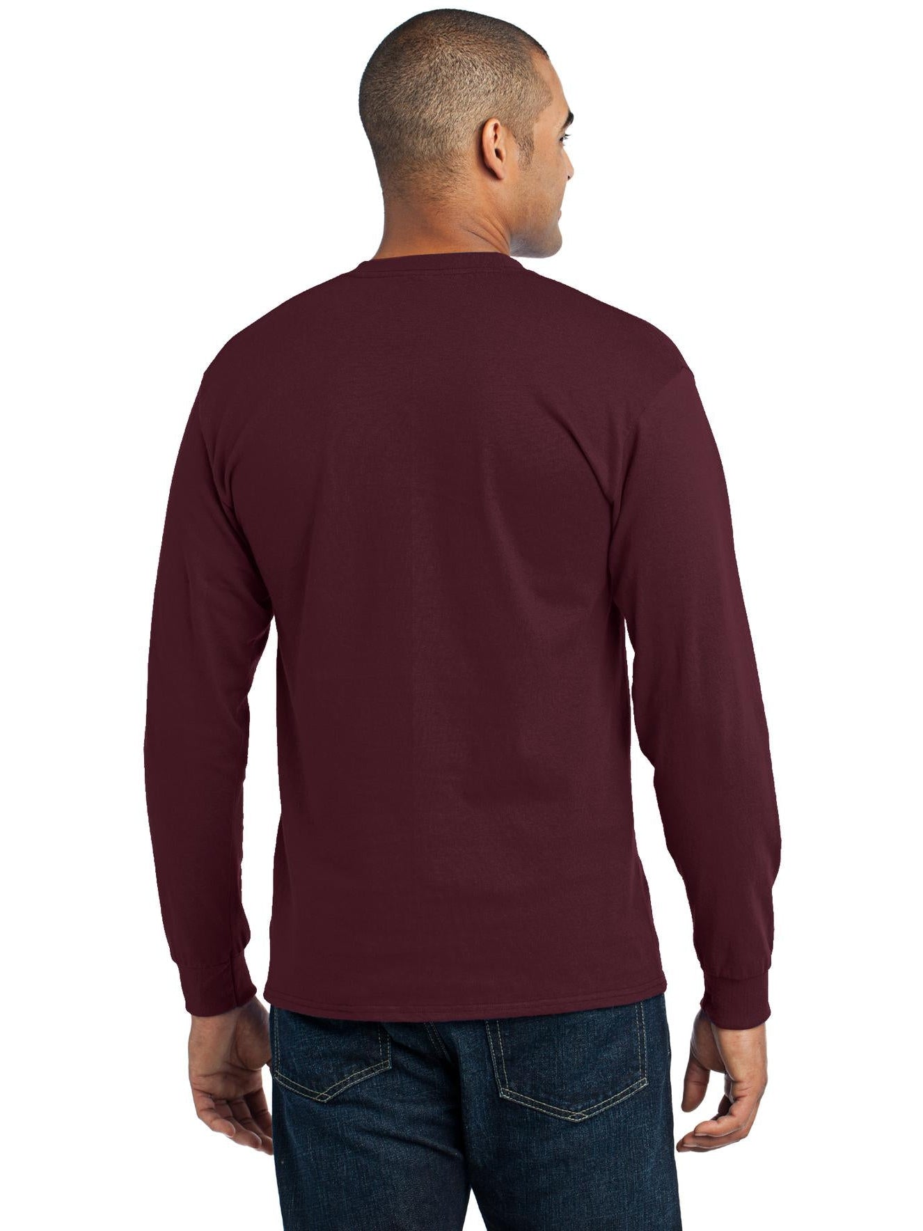 no-logo Port & Company Tall Long Sleeve Core Blend Tee-Regular-Port & Company-Thread Logic