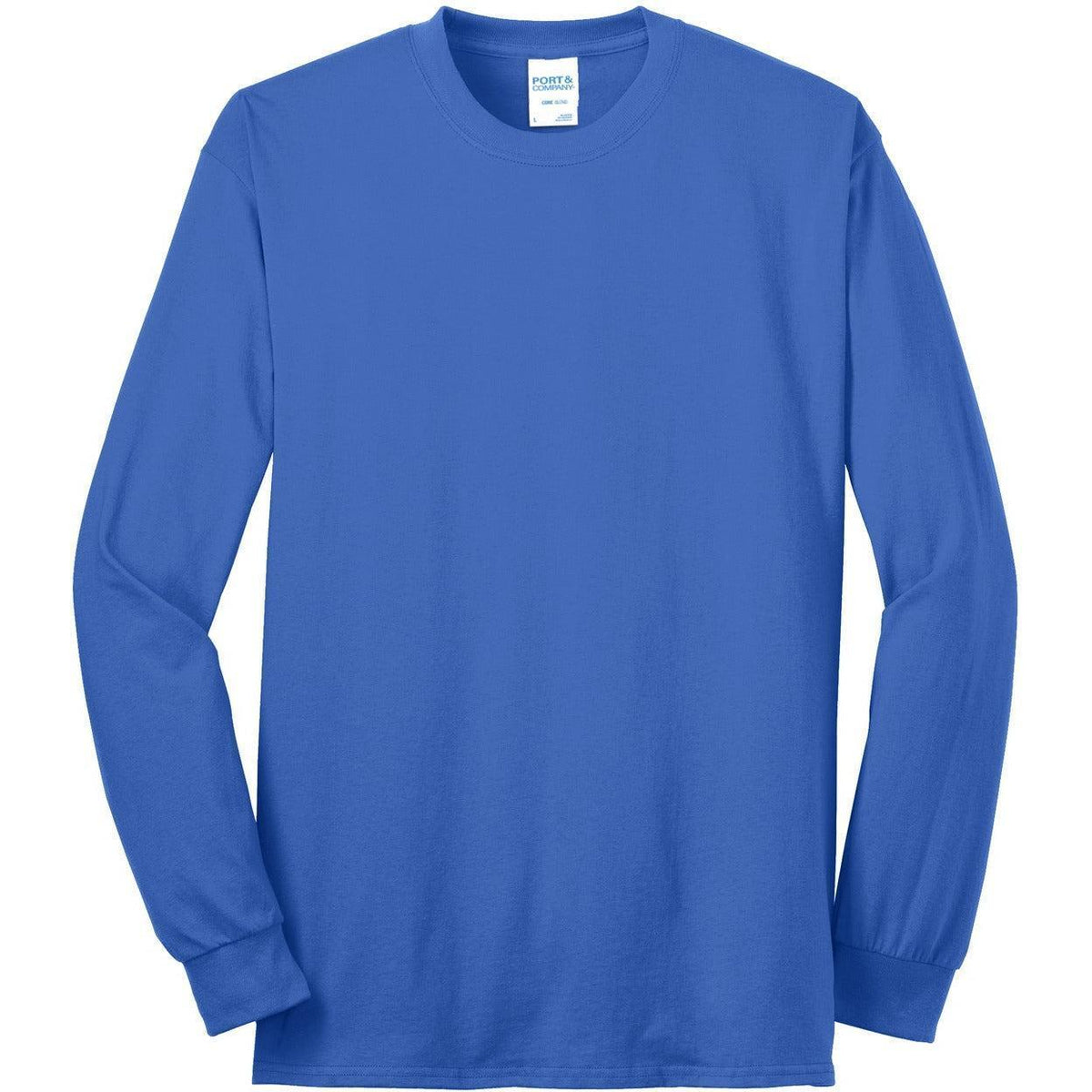 no-logo Port & Company Tall Long Sleeve Core Blend Tee-Regular-Port & Company-Royal-LT-Thread Logic