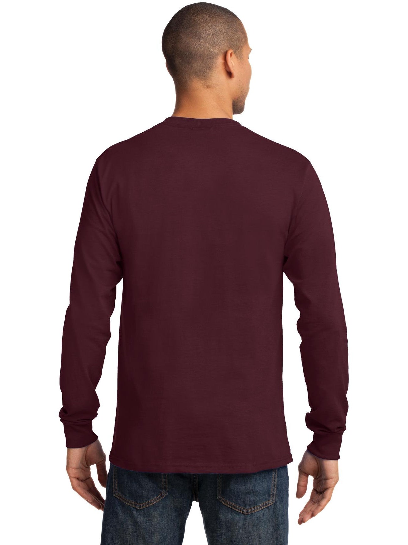 no-logo Port & Company Tall Long Sleeve Essential Tee-Regular-Port & Company-Thread Logic