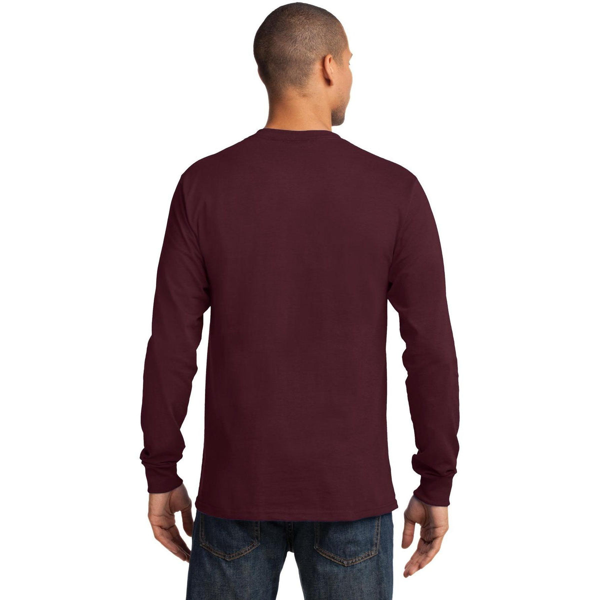 no-logo Port & Company Tall Long Sleeve Essential Tee-Regular-Port & Company-Thread Logic