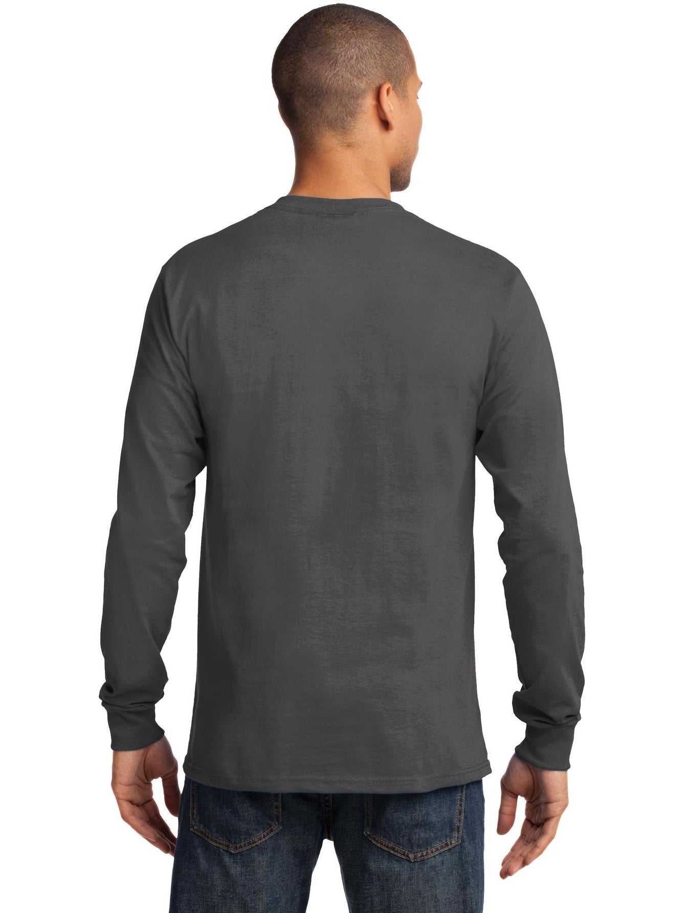 no-logo Port & Company Tall Long Sleeve Essential Tee-Regular-Port & Company-Thread Logic