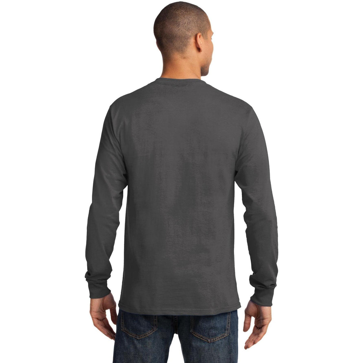 no-logo Port & Company Tall Long Sleeve Essential Tee-Regular-Port & Company-Thread Logic