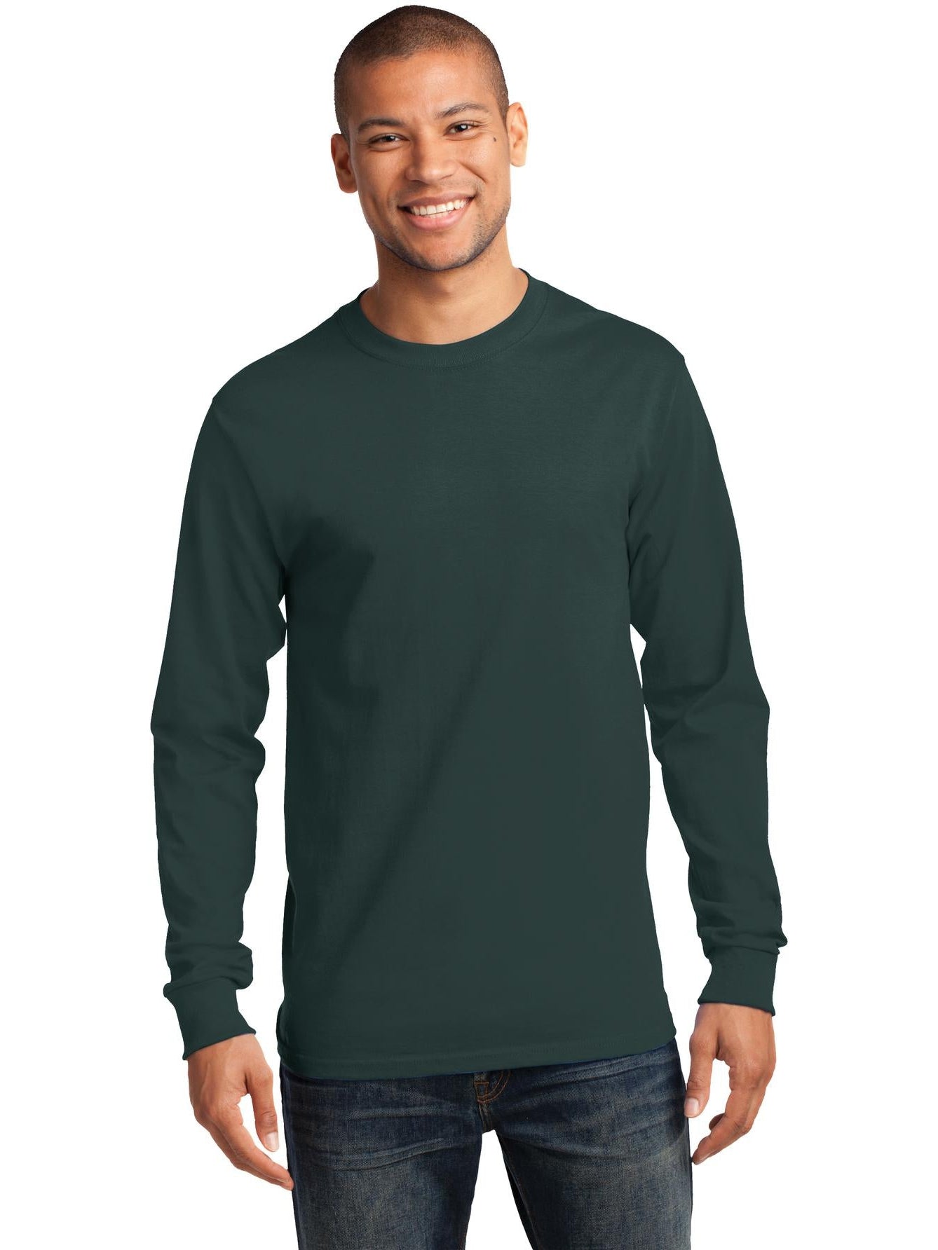 no-logo Port & Company Tall Long Sleeve Essential Tee-Regular-Port & Company-Thread Logic