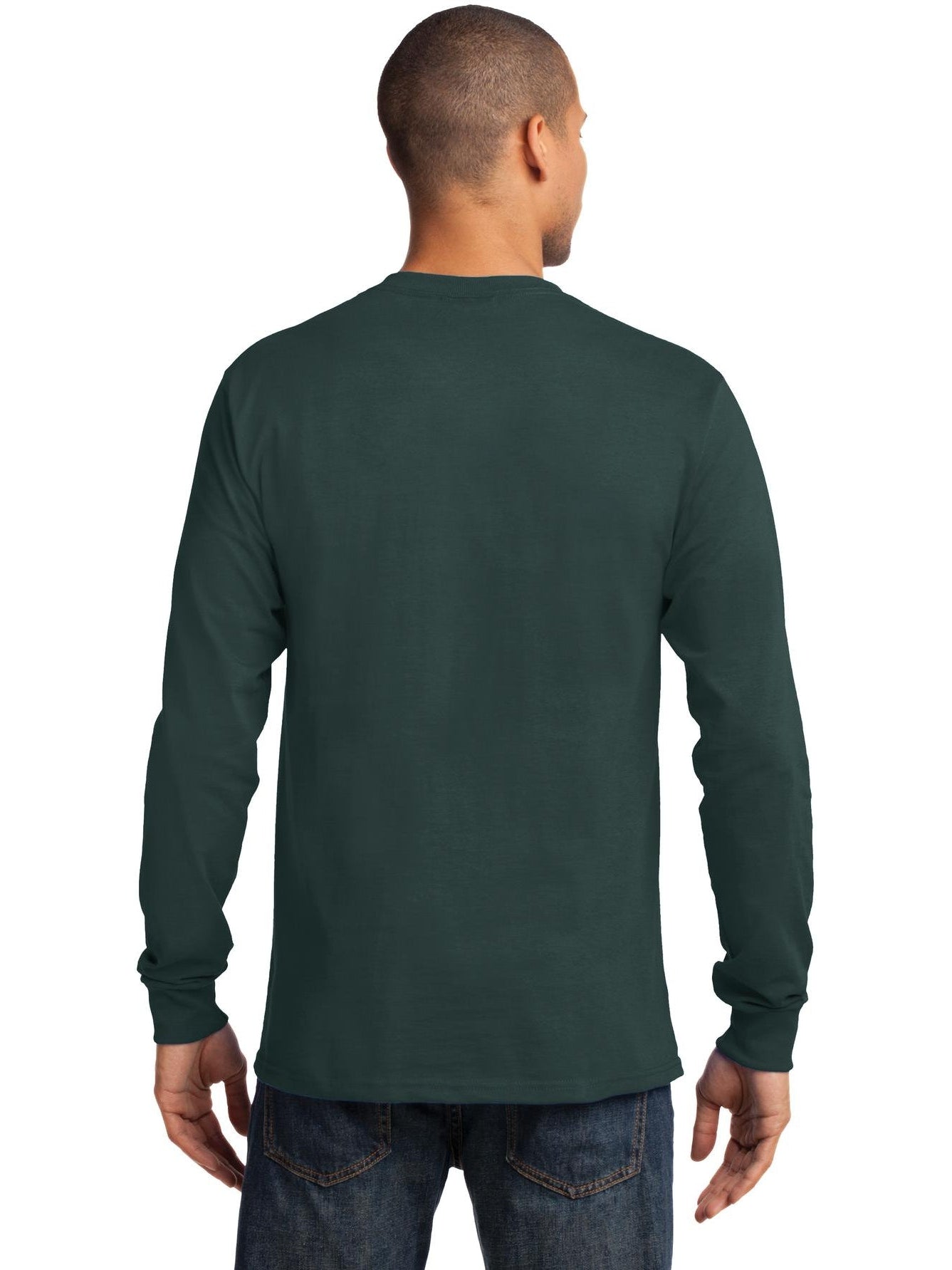 no-logo Port & Company Tall Long Sleeve Essential Tee-Regular-Port & Company-Thread Logic