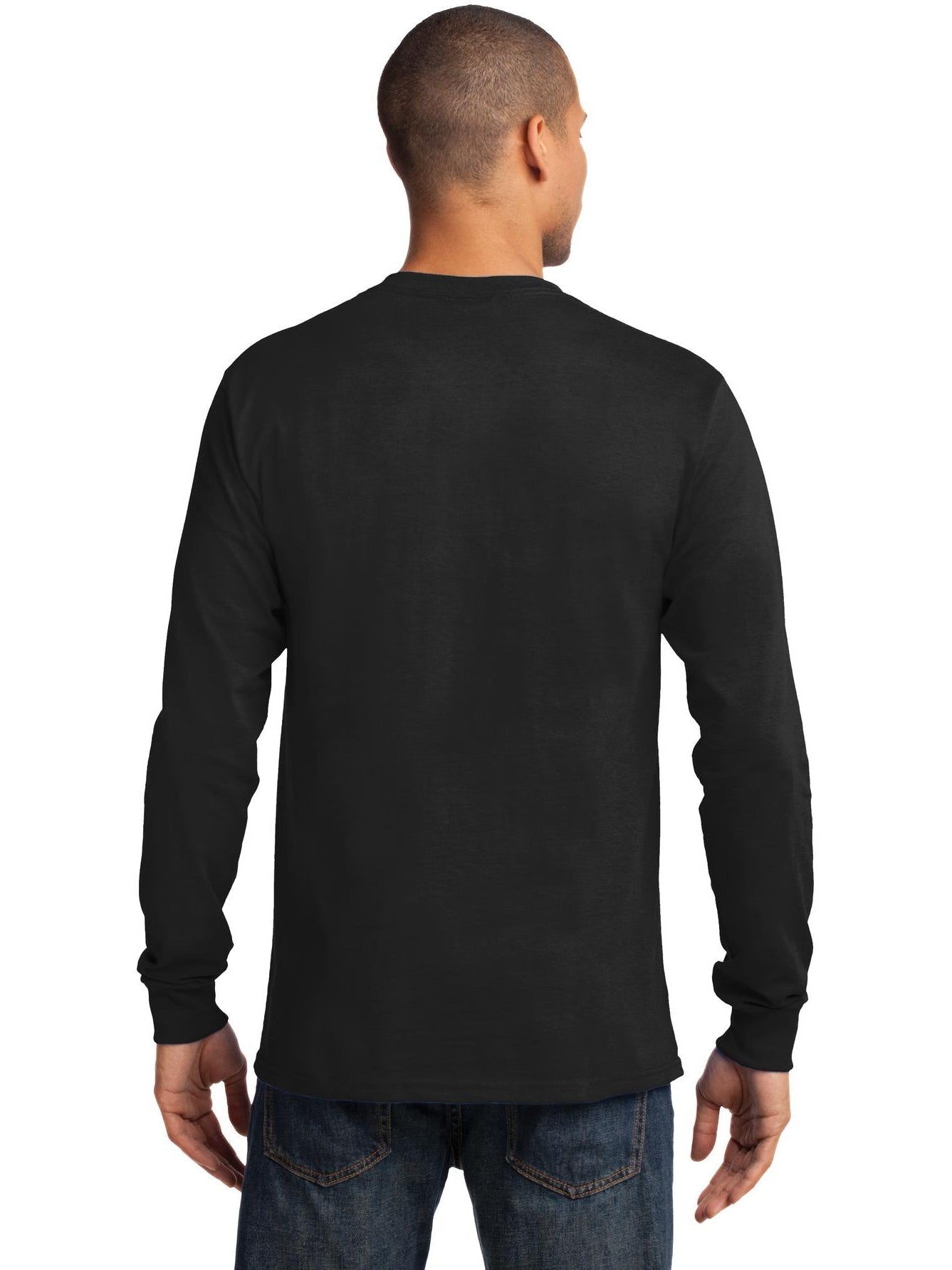 no-logo Port & Company Tall Long Sleeve Essential Tee-Regular-Port & Company-Thread Logic