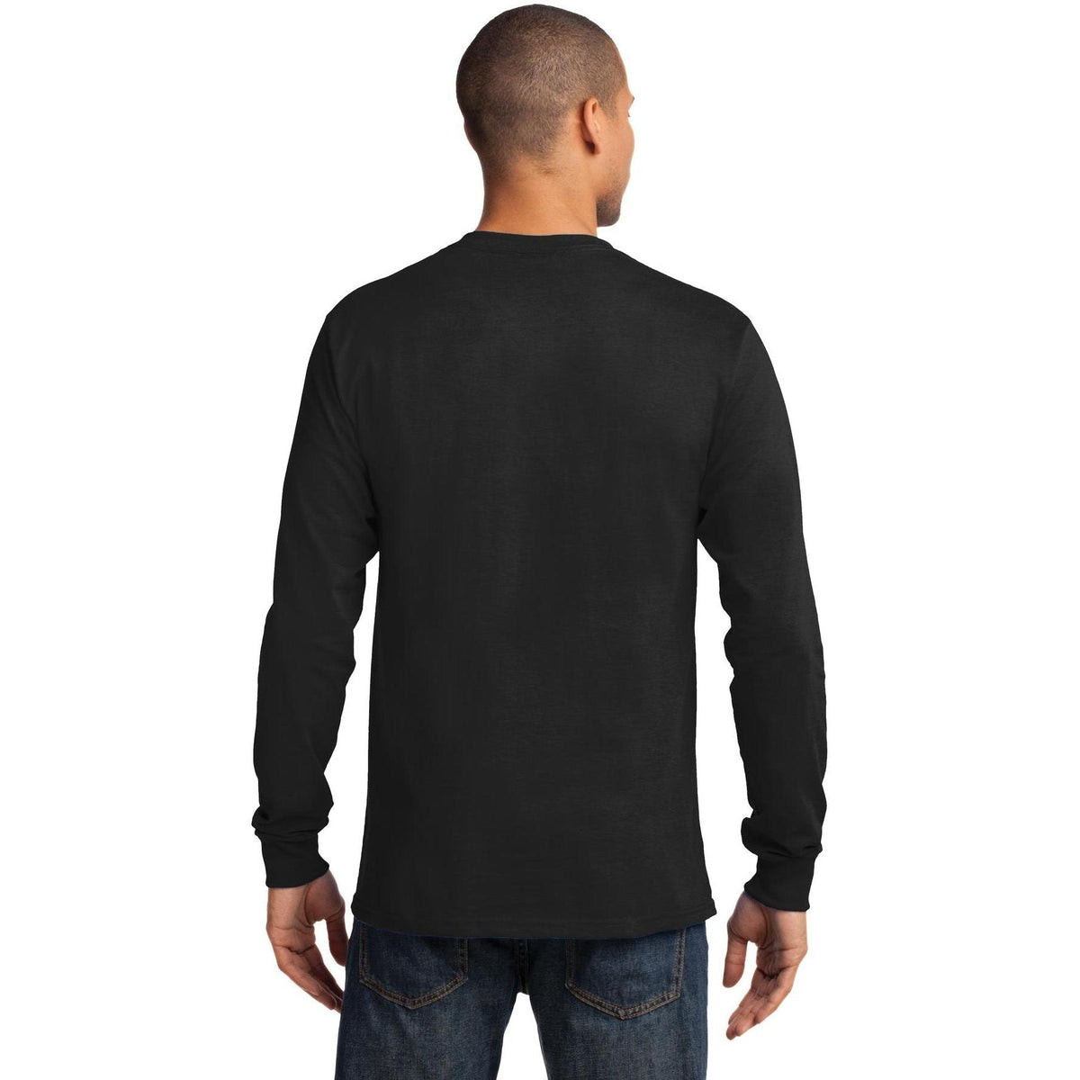 no-logo Port & Company Tall Long Sleeve Essential Tee-Regular-Port & Company-Thread Logic