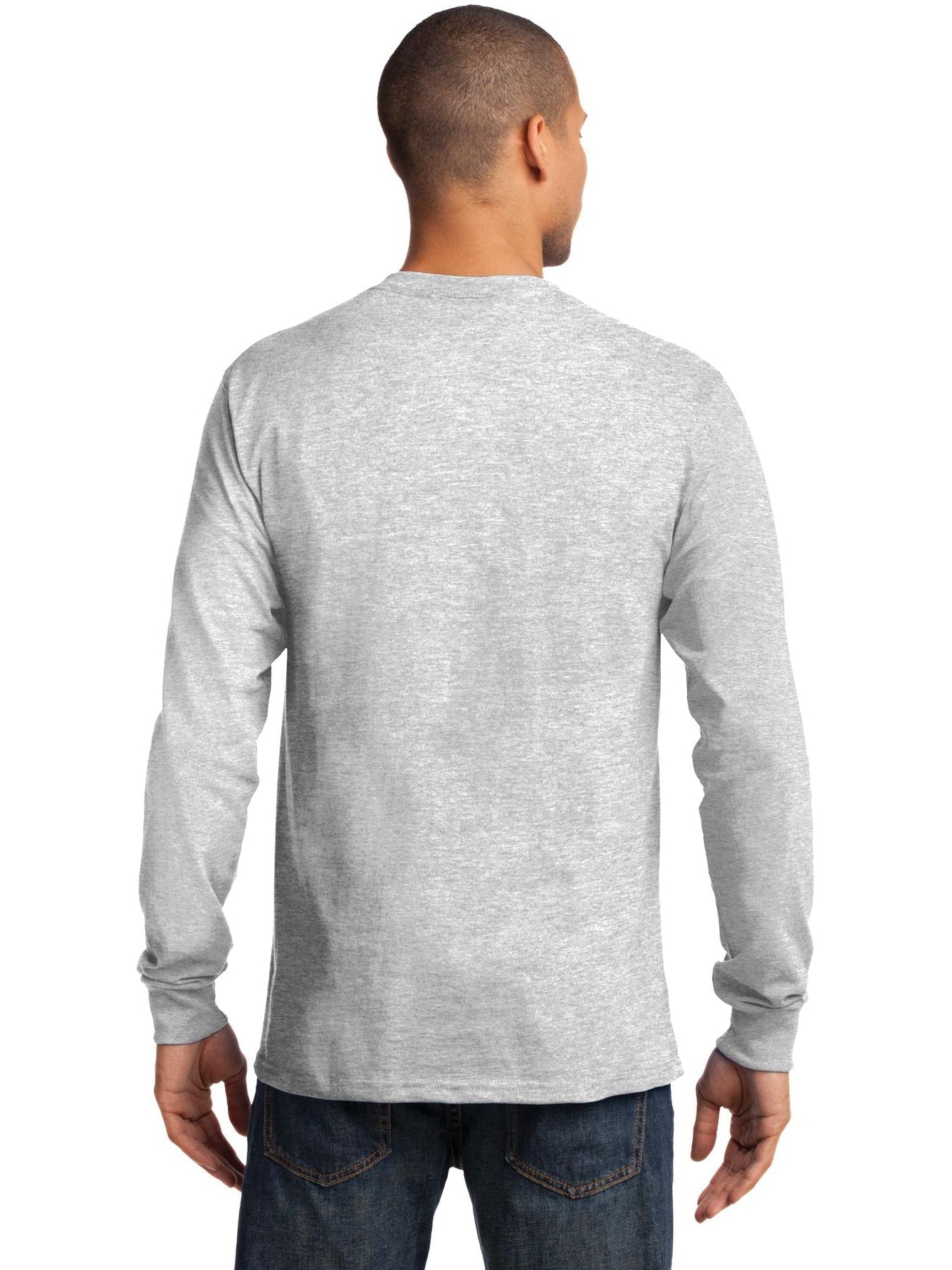 no-logo Port & Company Tall Long Sleeve Essential Tee-Regular-Port & Company-Thread Logic