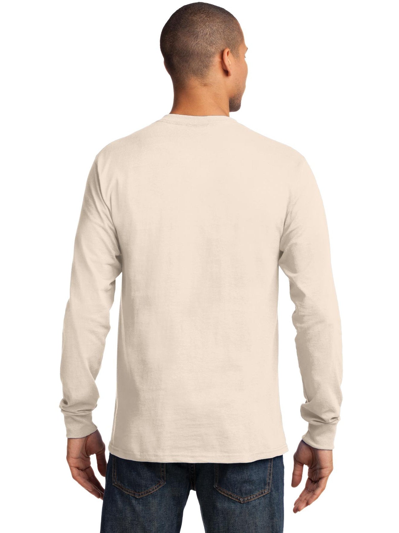 no-logo Port & Company Tall Long Sleeve Essential Tee-Regular-Port & Company-Thread Logic