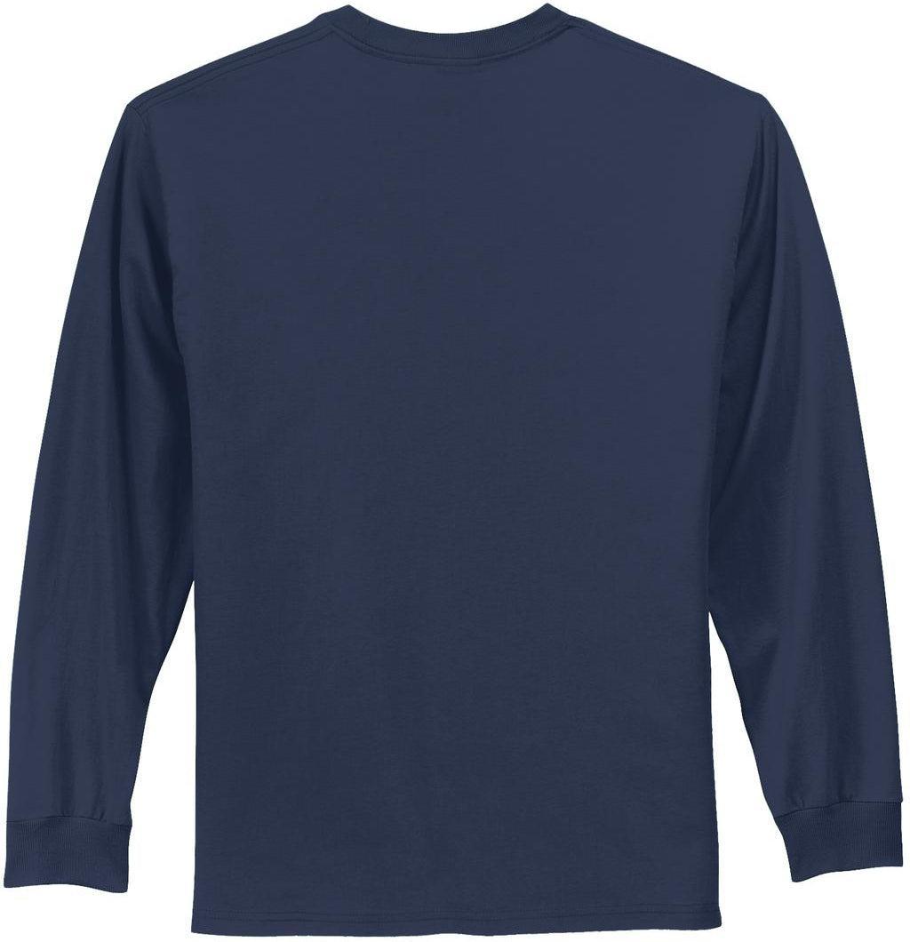 no-logo Port & Company Tall Long Sleeve Essential Tee-Regular-Port & Company-Thread Logic