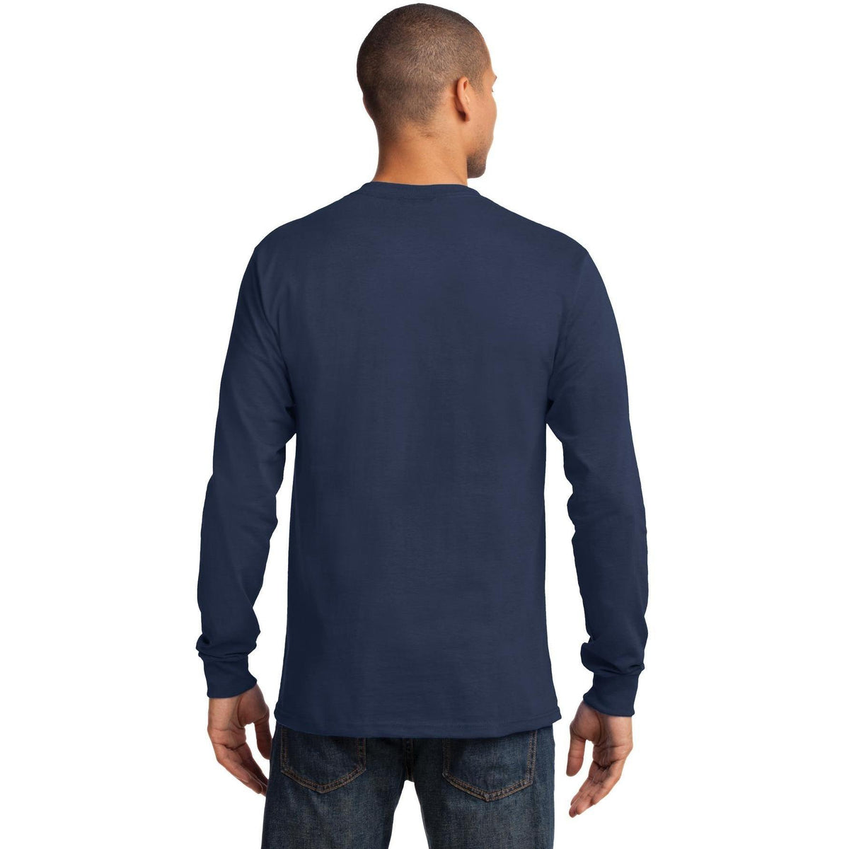 no-logo Port & Company Tall Long Sleeve Essential Tee-Regular-Port & Company-Thread Logic