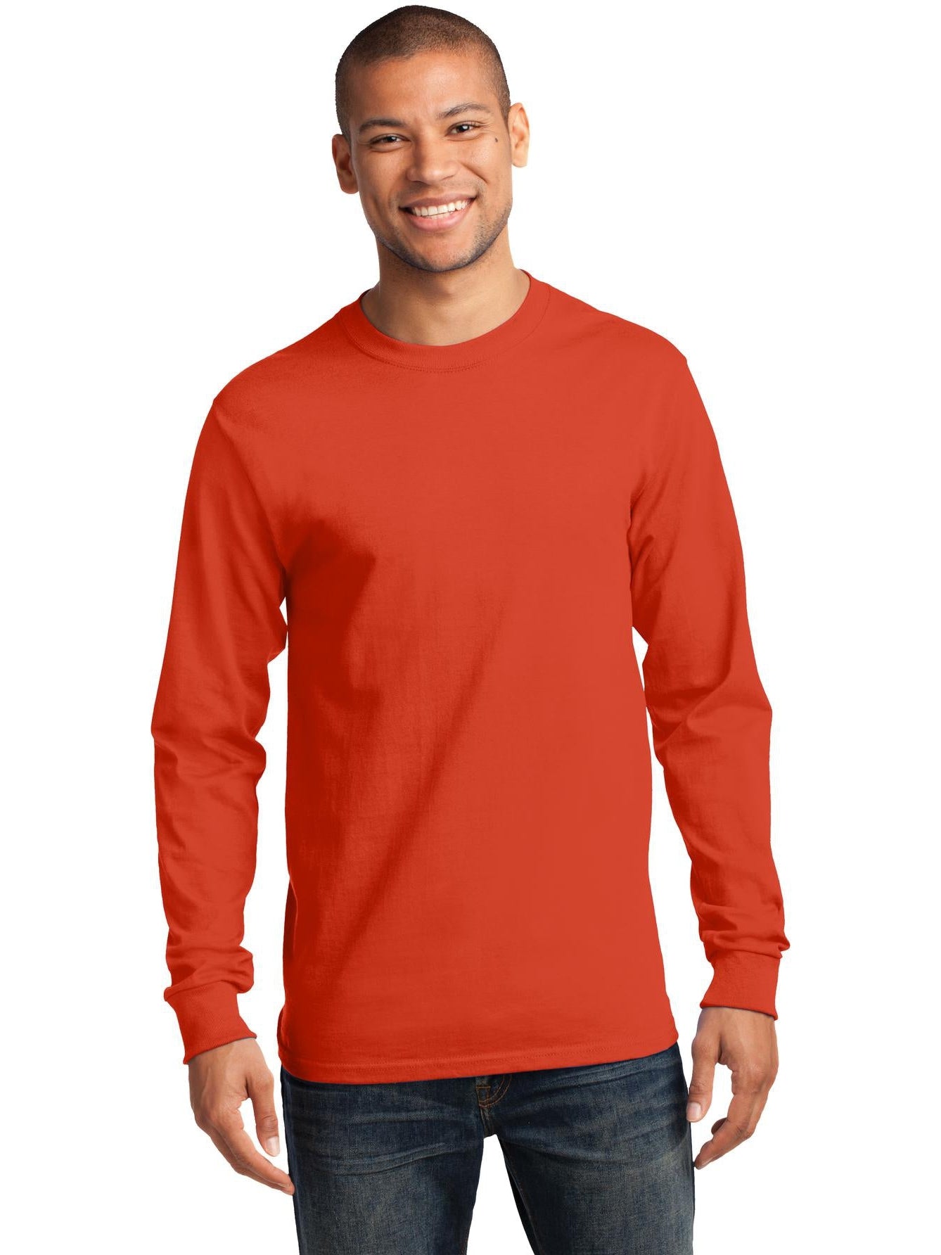 no-logo Port & Company Tall Long Sleeve Essential Tee-Regular-Port & Company-Thread Logic