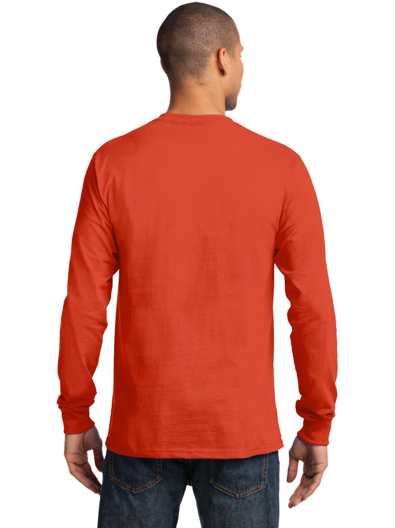 no-logo Port & Company Tall Long Sleeve Essential Tee-Regular-Port & Company-Thread Logic