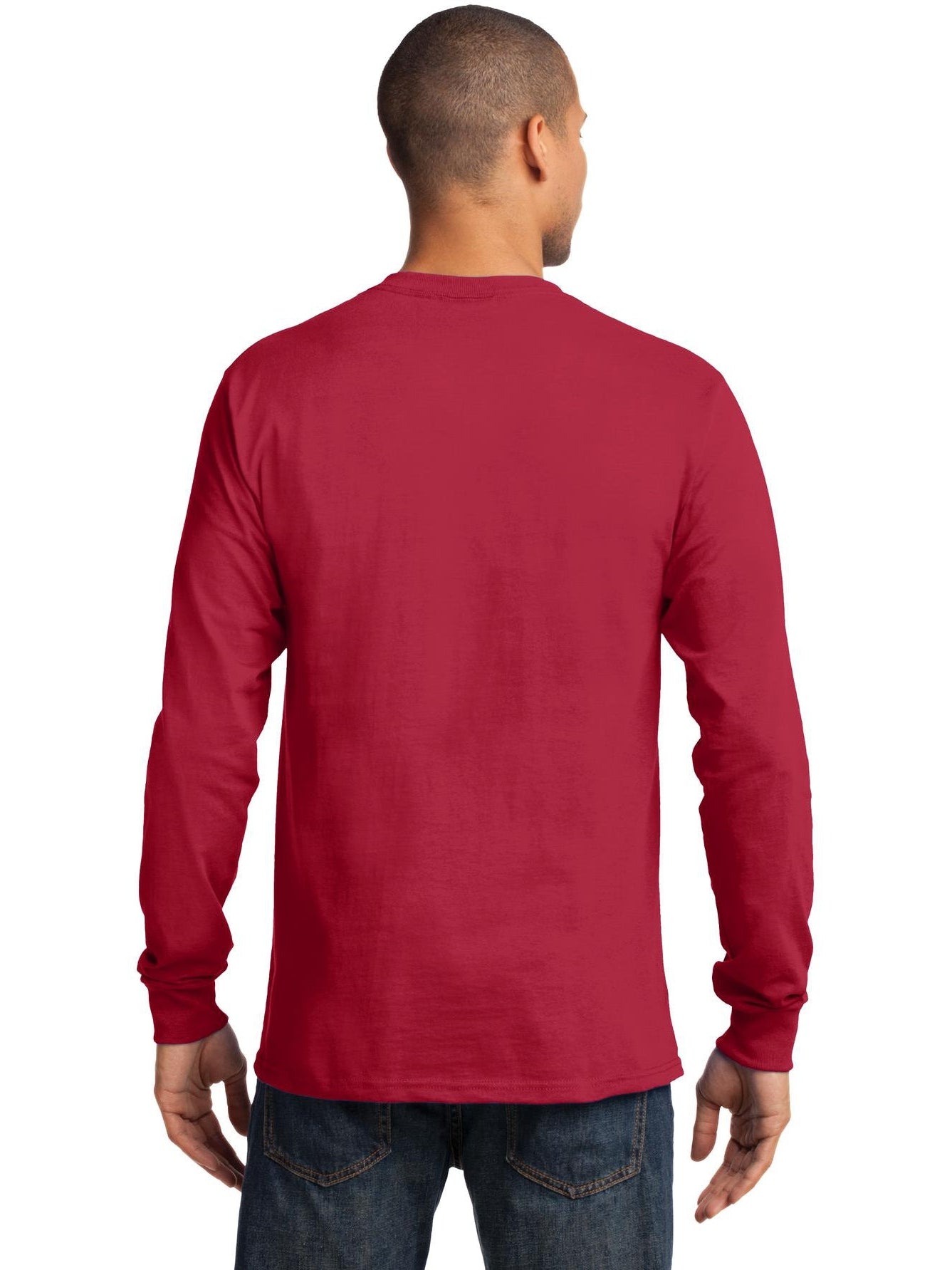 no-logo Port & Company Tall Long Sleeve Essential Tee-Regular-Port & Company-Thread Logic