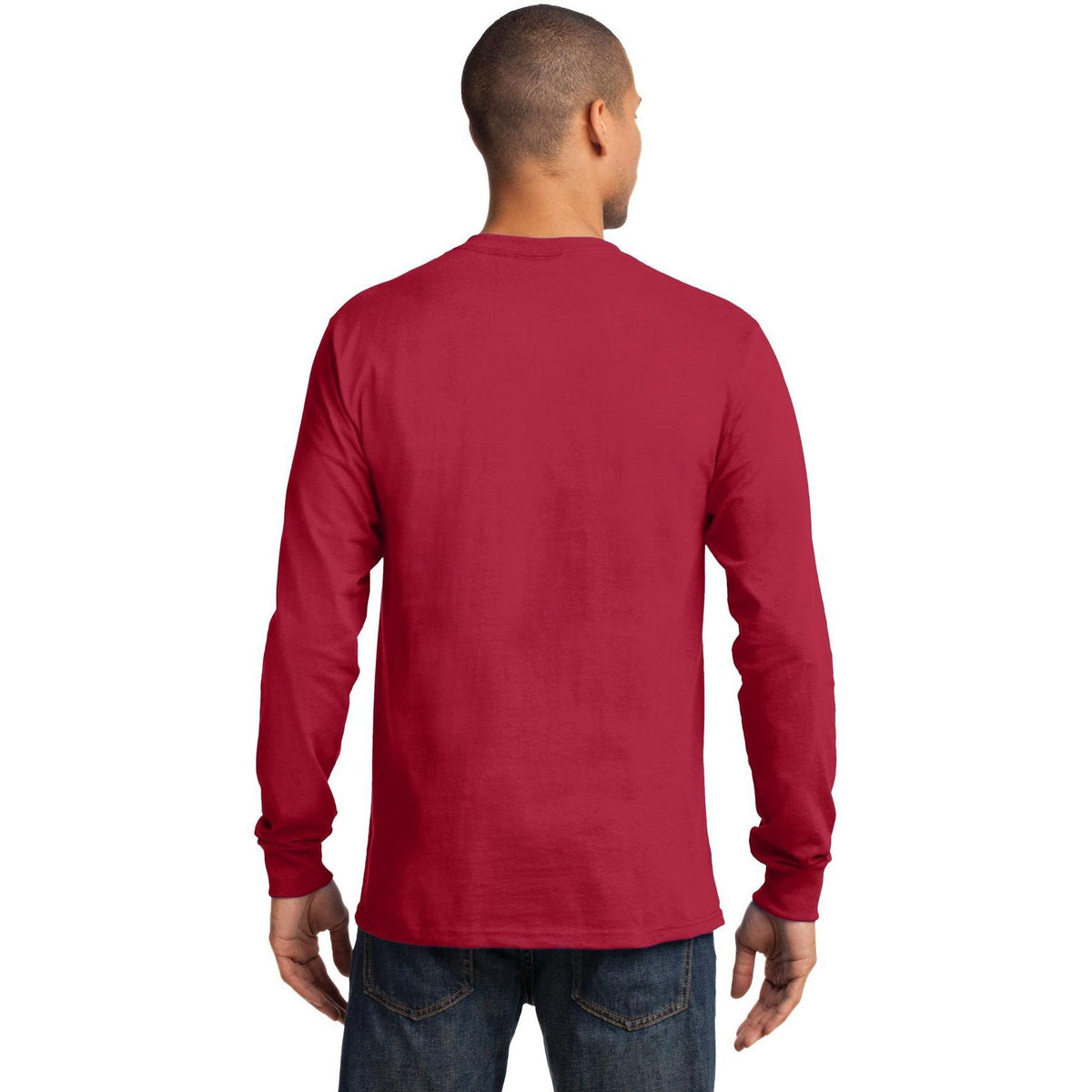 no-logo Port & Company Tall Long Sleeve Essential Tee-Regular-Port & Company-Thread Logic