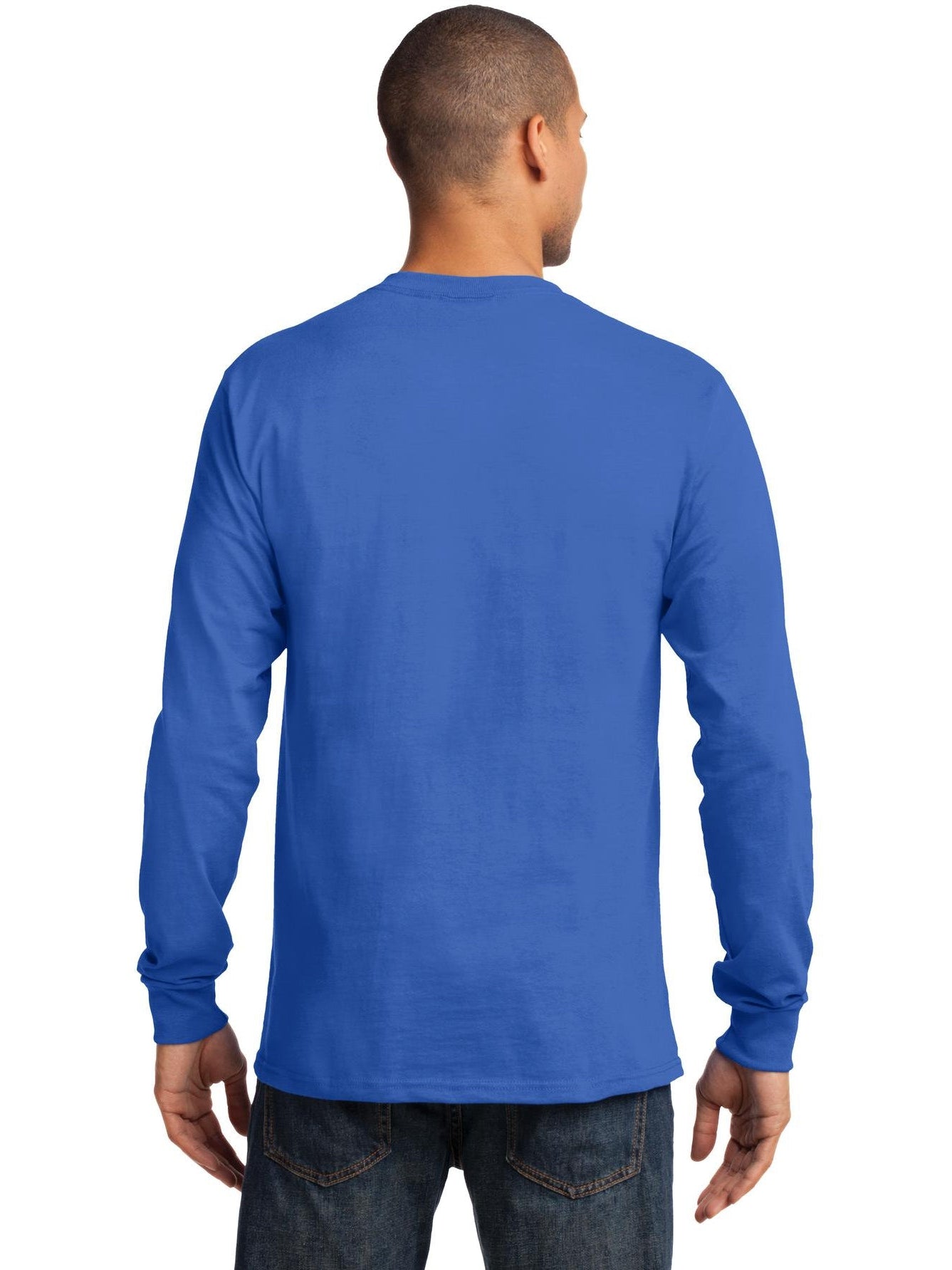 no-logo Port & Company Tall Long Sleeve Essential Tee-Regular-Port & Company-Thread Logic