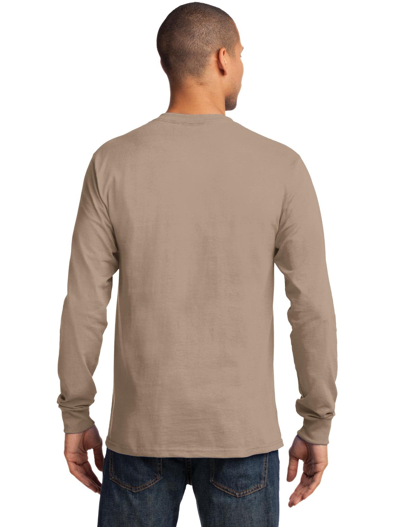 no-logo Port & Company Tall Long Sleeve Essential Tee-Regular-Port & Company-Thread Logic