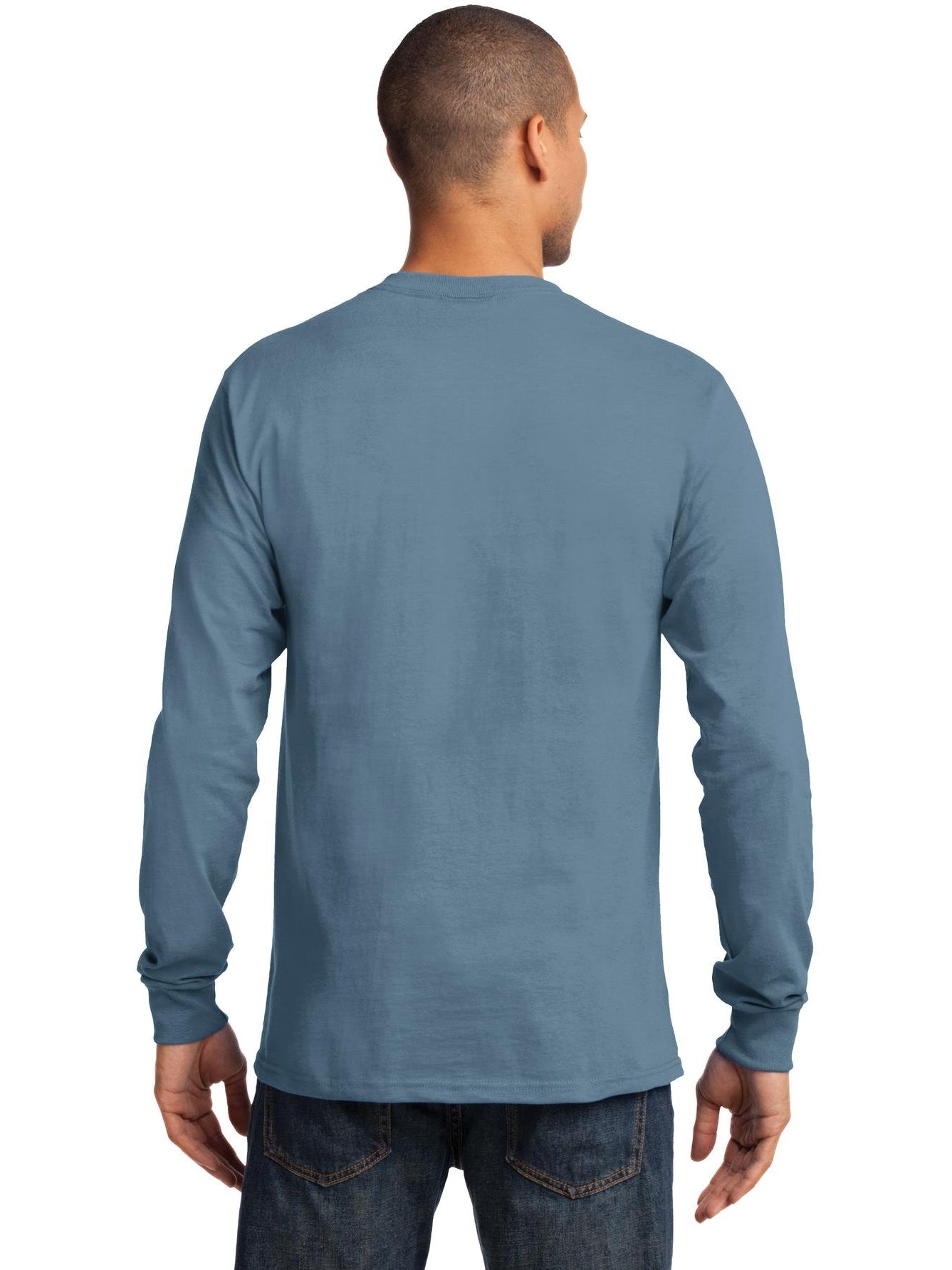 no-logo Port & Company Tall Long Sleeve Essential Tee-Regular-Port & Company-Thread Logic