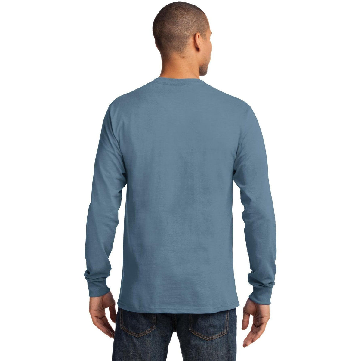 no-logo Port & Company Tall Long Sleeve Essential Tee-Regular-Port & Company-Thread Logic