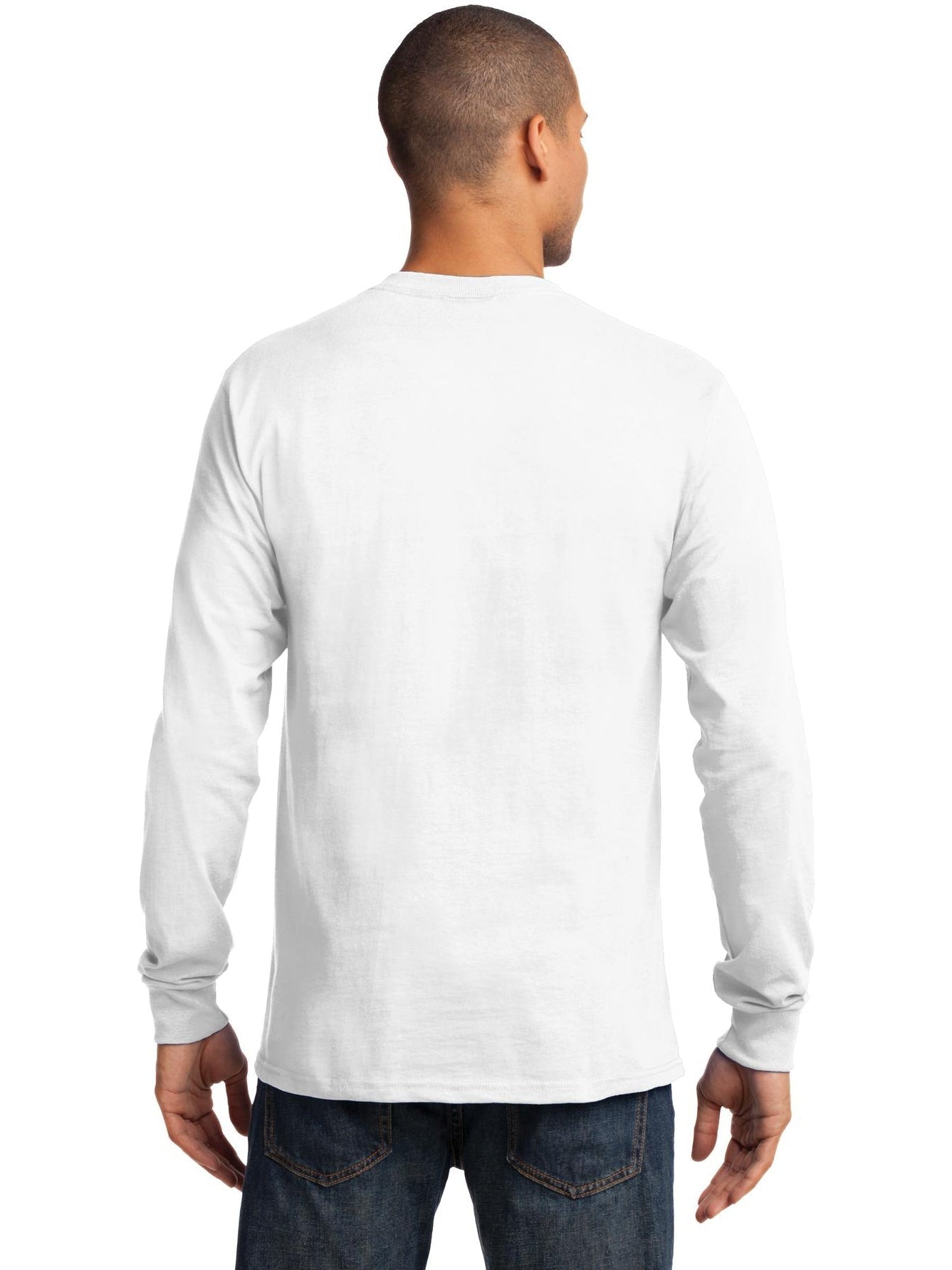 no-logo Port & Company Tall Long Sleeve Essential Tee-Regular-Port & Company-Thread Logic