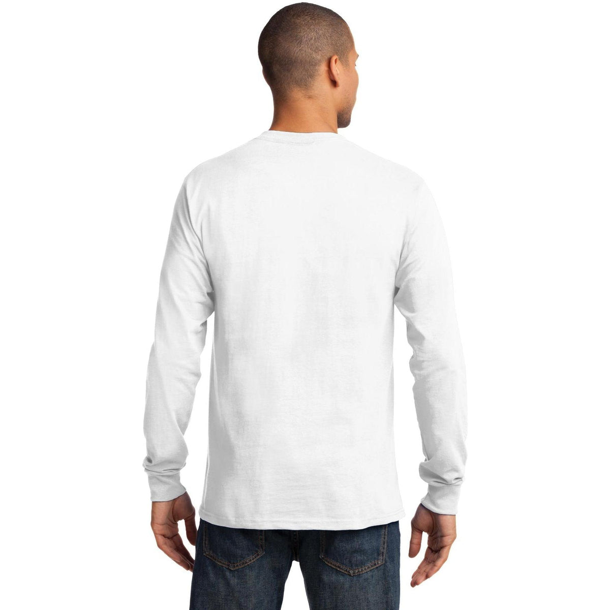 no-logo Port & Company Tall Long Sleeve Essential Tee-Regular-Port & Company-Thread Logic