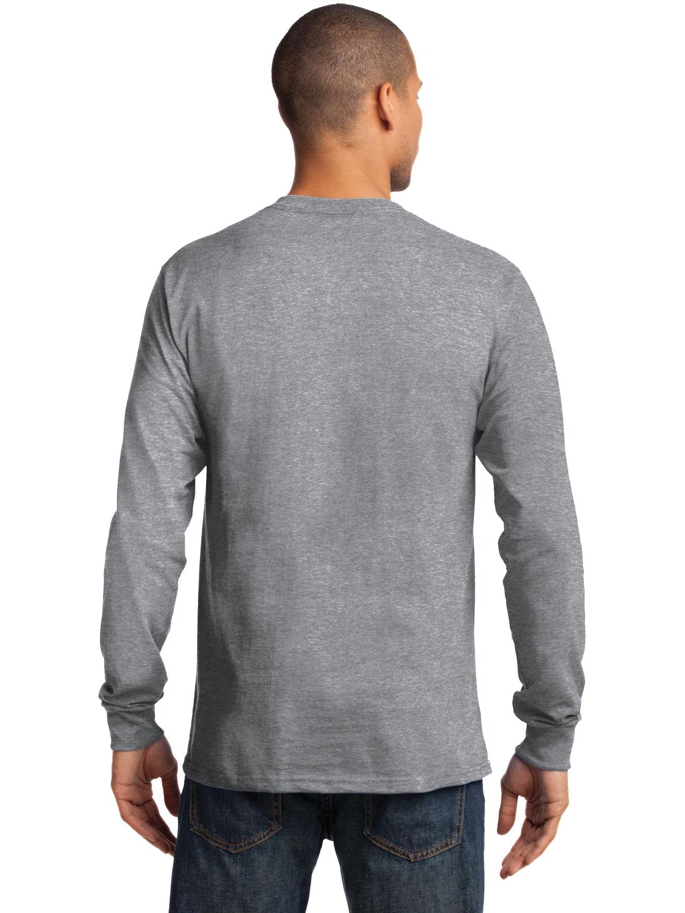 no-logo Port & Company Tall Long Sleeve Essential Tee-Regular-Port & Company-Thread Logic